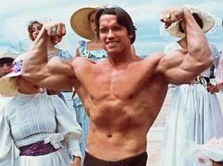 The muscleman in the early days of his political career.